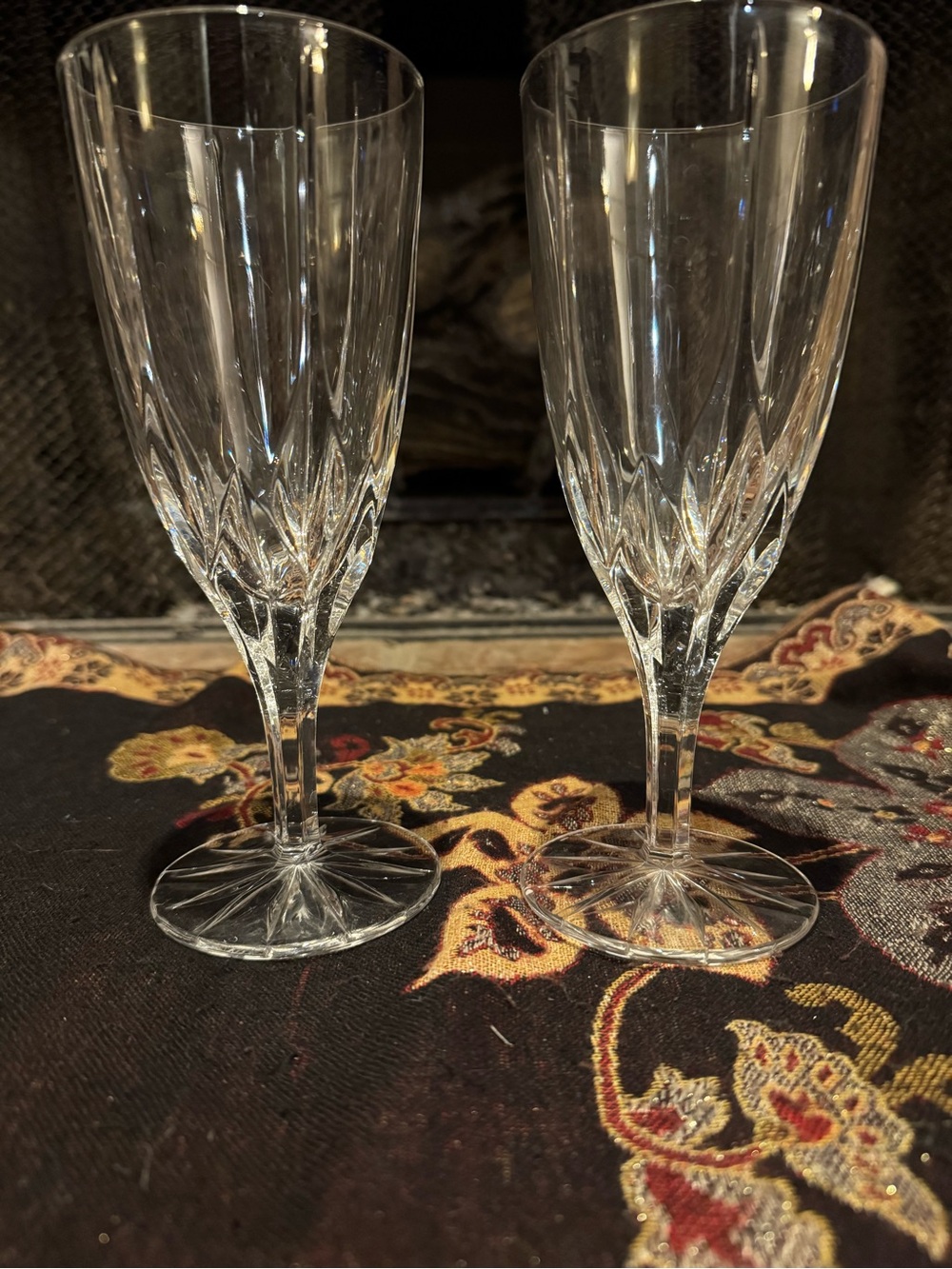 Vntg Crystal Mikasa Apollo Pattern Iced Tea Wine Glass